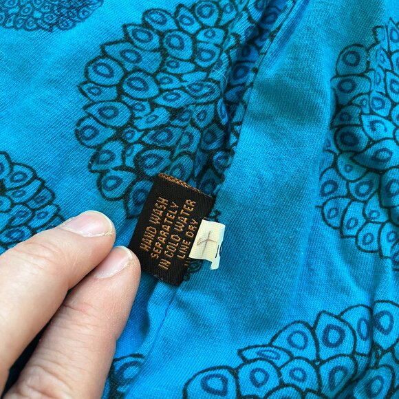 Rising International Zip Up Cardigan Jacket Reversible Blue Razorcut Applique XL - Picture 9 of 9